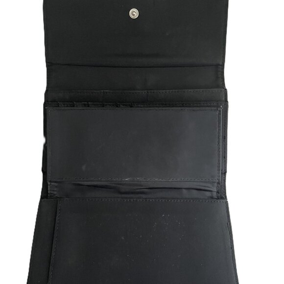 Snakeskin Embossed Vintage Silver Geeko Wallet Black - Picture 5 of 6